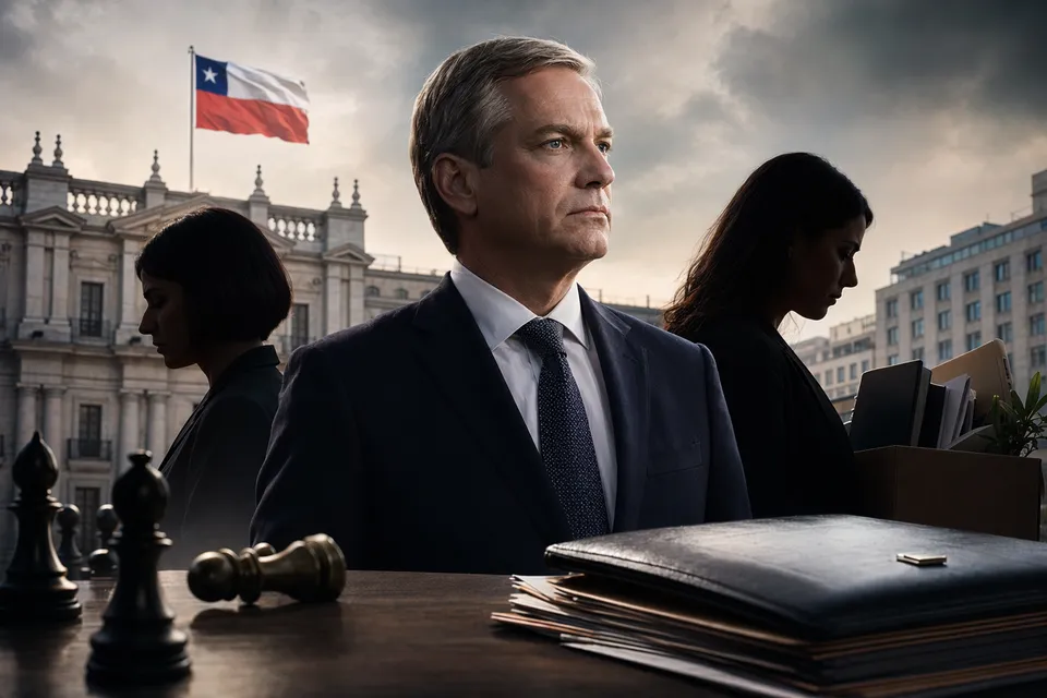 Illustration of Chilean government cabinet reshuffle under President José Antonio Kast