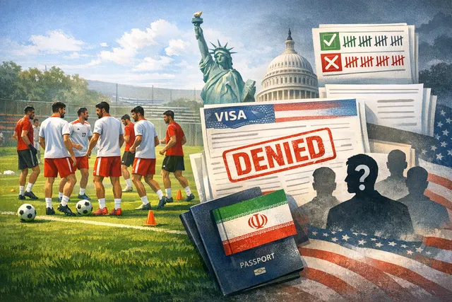 What are the key details of the U.S. visa denials affecting Iran's World Cup delegation, including the number of successful and rejected app