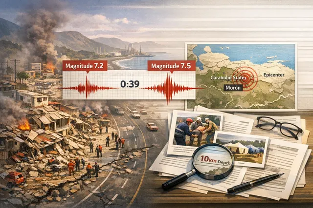 Search & fact check with cited sources for What were the key developments and human impact of the back to back 7.2 and 7.5 magnitude earthqu