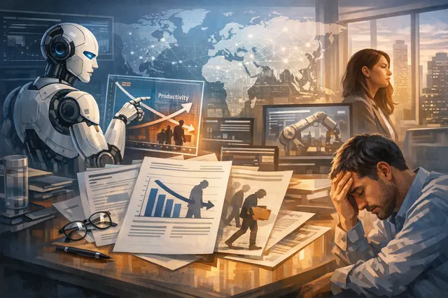 What does a new August 2026 study reveal about the paradox of AI driven layoffs, including the impact on employee sentiment, productivity ga
