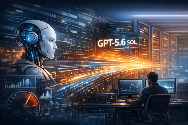 OpenAI GPT-5.6 Sol Ultrafast mode visualization showing speed boost to 750 tokens per second