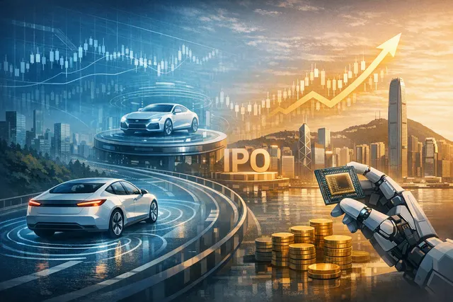 AI-generated visual representing NASN Intelligent Tech's Hong Kong IPO and smart driving motion control technology