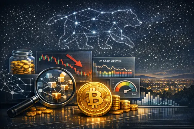 Bitcoin price chart with on-chain indicators near cycle lows at $63,000