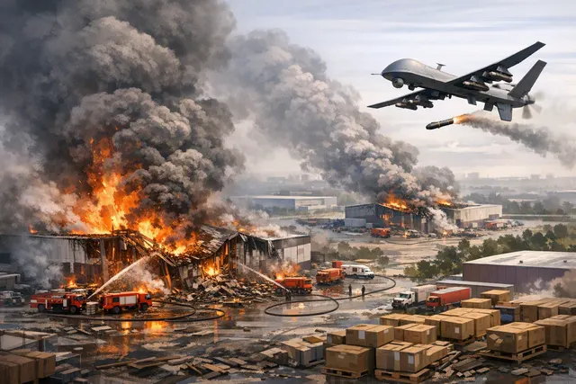 What were the key details and impacts of the Ukrainian drone strikes on July 30, 2024, that hit three Wildberries warehouses—including a fac