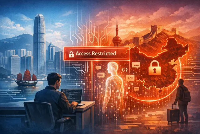 What led OKX to bar employees based in or traveling through Hong Kong and mainland China from using Anthropic’s Claude after its corporate a