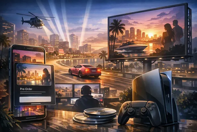 What have Sony and Rockstar recently done to ramp up Grand Theft Auto VI marketing — including PlayStation app pre-order pop-ups, Sony's exc