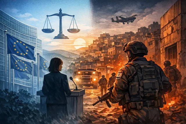Illustration of European Union scrutiny of Itamar Ben-Gvir’s Gaza remarks and proposed sanctions