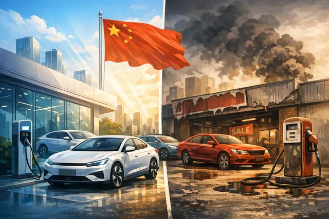 Electric vehicles capture 66.7% of new car sales in China as gasoline car production collapses 39% in the first week of June 2026