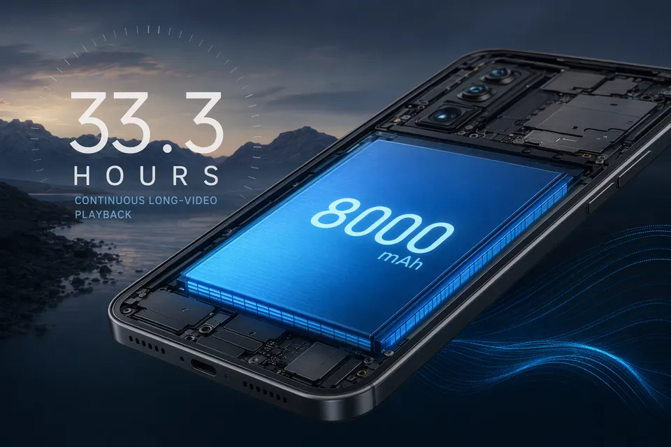 Xiaomi 17 Max smartphone concept highlighting massive battery endurance