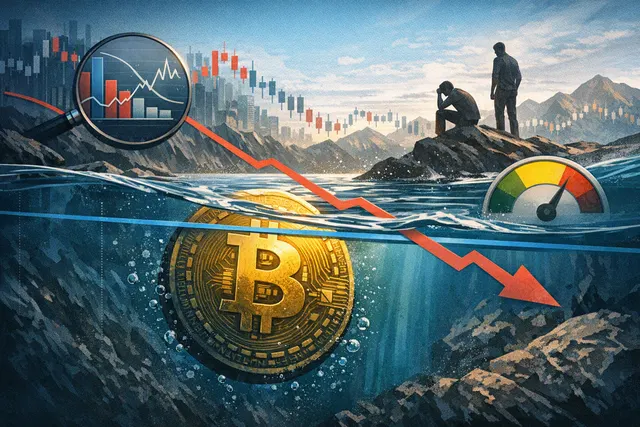 Illustration of Bitcoin short-term holders facing unrealized losses below their cost basis