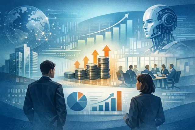OpenAI corporate building exterior with ChatGPT logo, representing the company's 2026 financial milestones and leadership changes