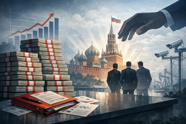 How have large Russian businesses’ “voluntary” contributions to the federal budget developed since Vladimir Putin’s March 2026 meeting with