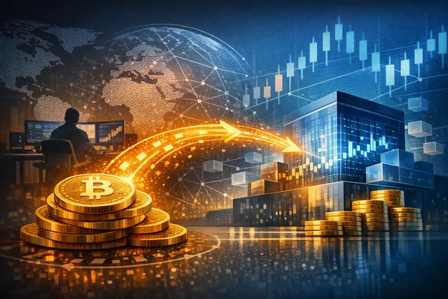 Bitcoin price chart with Jump Crypto logo and Binance transfer illustration