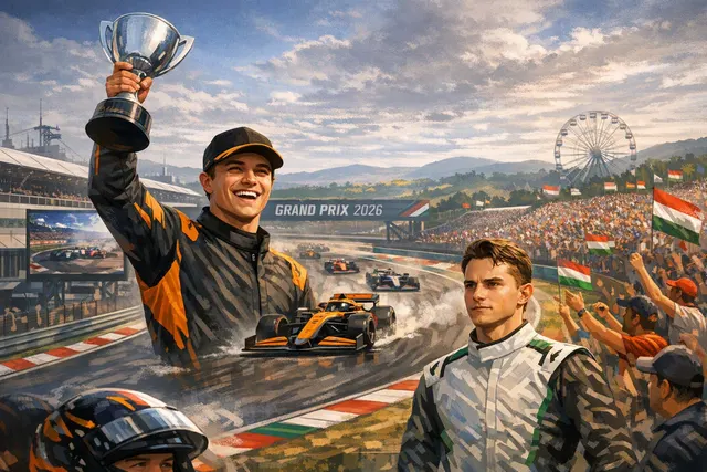 Lando Norris driving the upgraded McLaren MCL40 at the Hungaroring during the 2026 Hungarian Grand Prix