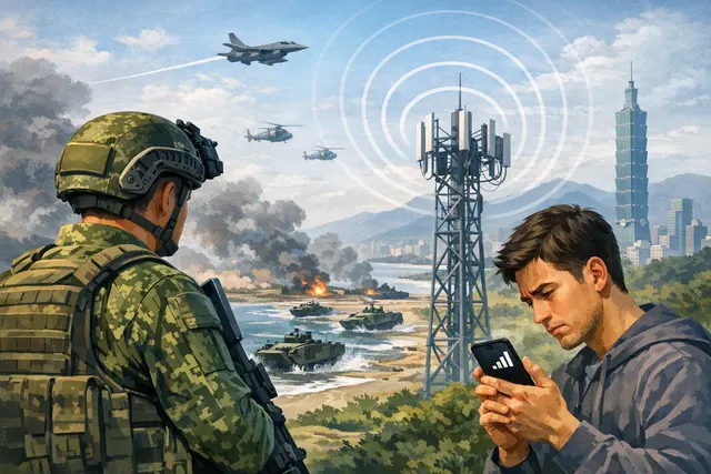 What happened during Taiwan's unprecedented 2026 Han Kuang military drills, including the first ever civilian mobile internet throttling and