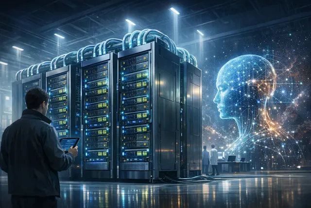 Illustration of Nvidia Vera Rubin NVL72 AI racks powering OpenAI frontier-model training