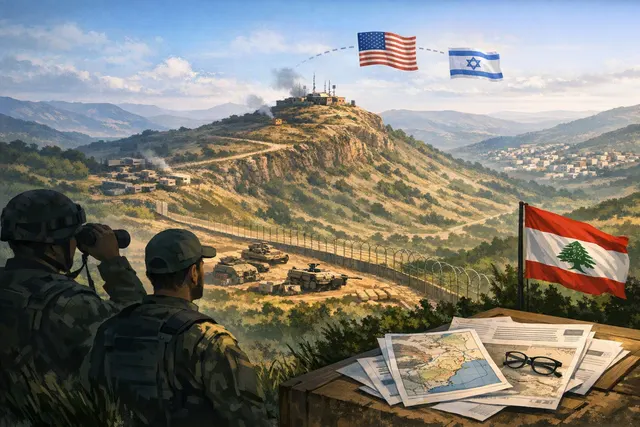 Ali al-Taher ridge in southern Lebanon, a strategic hilltop near Nabatieh, central flashpoint in Israeli military operations and ceasefire negotiations.