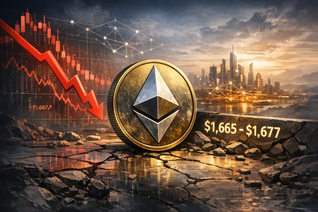 A visual representation of the Ethereum market crisis in June 2026, showing a declining price chart amid extreme fear sentiment.