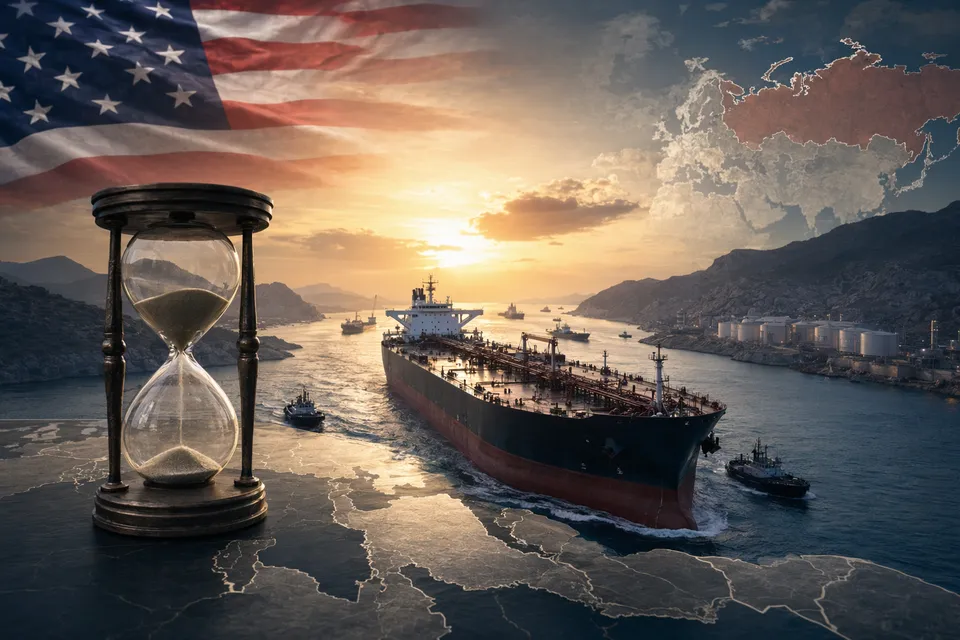 Illustration of oil tankers carrying crude during a global energy crisis linked to the Strait of Hormuz