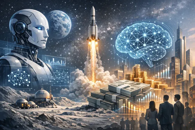 A futuristic digital representation of Moonshot AI's Kimi K3 model, a 2.8-trillion-parameter open-weight AI system, with glowing neural network nodes and Chinese technology motifs.