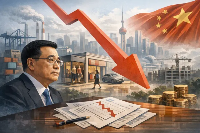 AI-generated illustration representing China’s push to expand consumer spending in rural markets and smaller cities