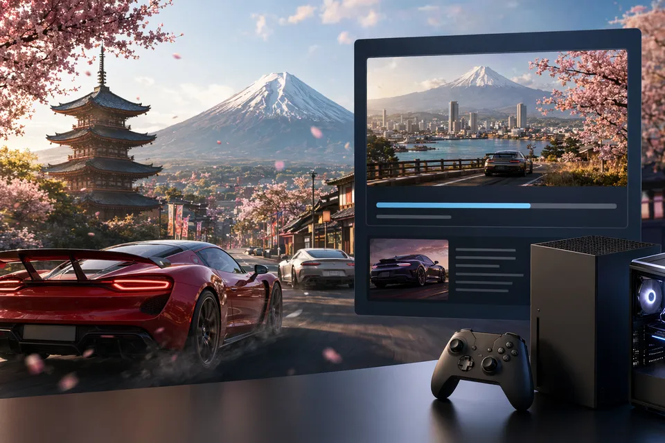 Forza Horizon 6 racing scene inspired by Japan with high performance sports cars