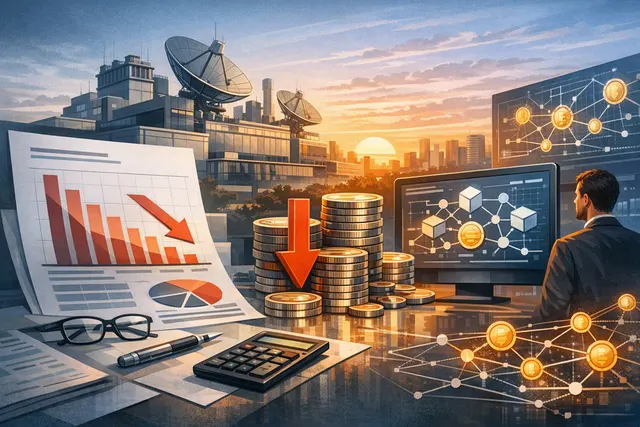 Graphic of Solana blockchain logo and company financial charts, representing Solana Company's Q2 2026 earnings report