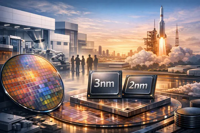TSMC's 2026 capacity expansion: 3nm and 2nm wafer fabrication ramp, with five 2nm fabs, Arizona gigafab investment, and next-generation 1.4nm A14 timeline.