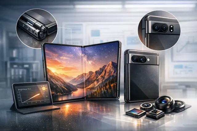 Google Pixel 11 Pro Fold unfolded, showing the inner 8-inch display and redesigned hinge