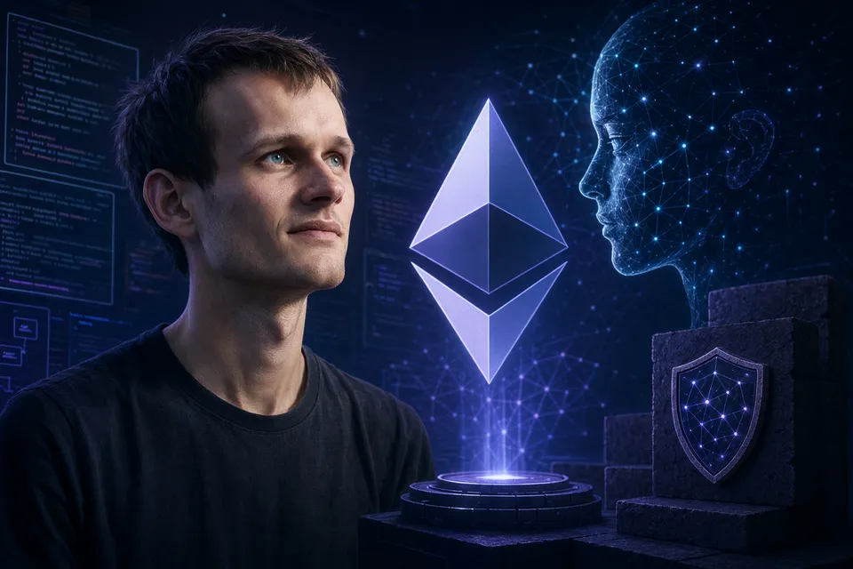 Concept illustration of AI and formal verification securing Ethereum code