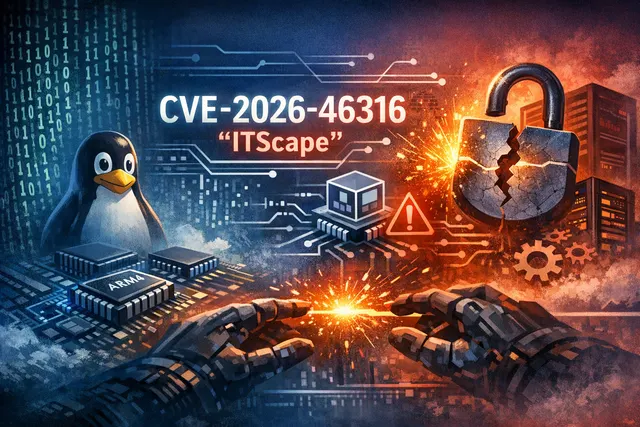 Abstract visualization of a Linux KVM/arm64 kernel vulnerability and virtual machine escape