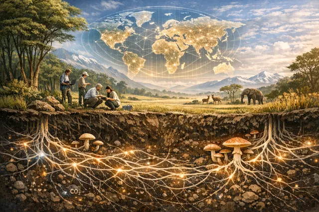 What is the estimated scale, distribution, ecological significance, and conservation status of underground fungal networks, as revealed by t