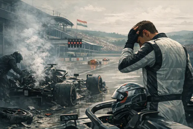 George Russell's Mercedes F1 car on track during the 2026 Hungarian Grand Prix weekend