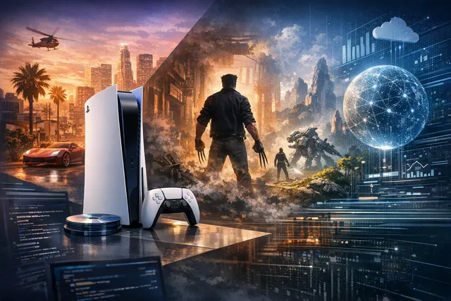What does Sony’s new “It Happens on PS5” advertising campaign—featuring upcoming games such as Grand Theft Auto VI, Marvel’s Wolverine, and