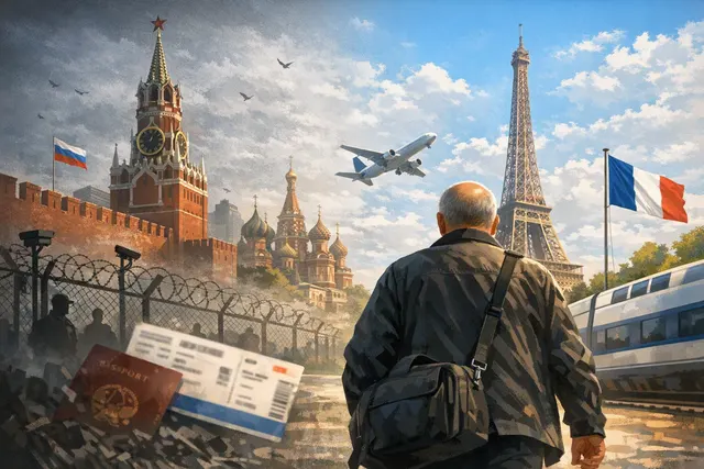What are the key details and significance of Russian anti war politician Boris Nadezhdin fleeing to France after his travel ban was unexpect