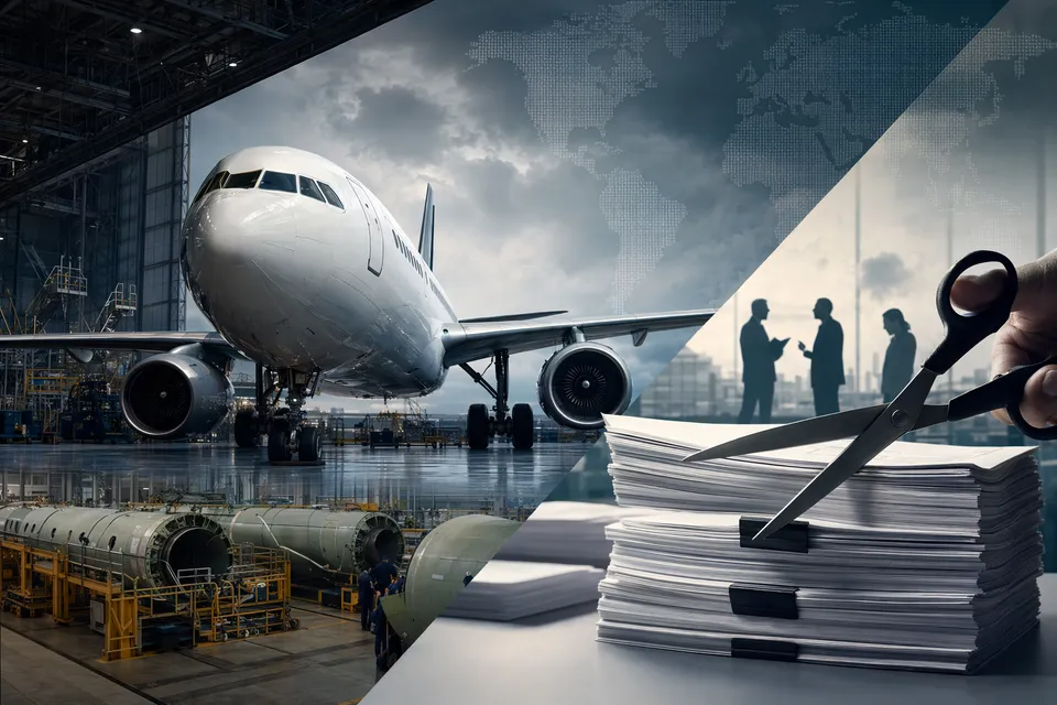 Illustration of Airbus cost‑cutting measures amid A320neo supply chain disruptions