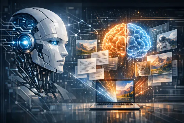 Abstract editorial illustration of DeepSeek V4 Flash Vision Exp combining text and image understanding for AI agents