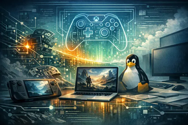 Xodus open-source project hero image showing Xbox and Linux logo integration on a gaming controller background