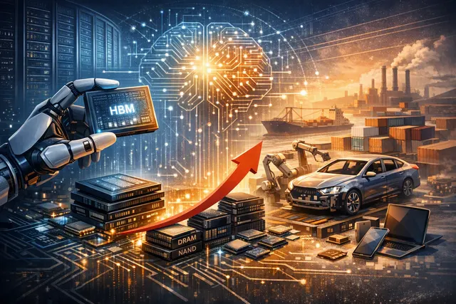 How is the AI driven global memory chip shortage—known as “RAMageddon”—affecting chip prices, manufacturers, automakers, consumer electronic