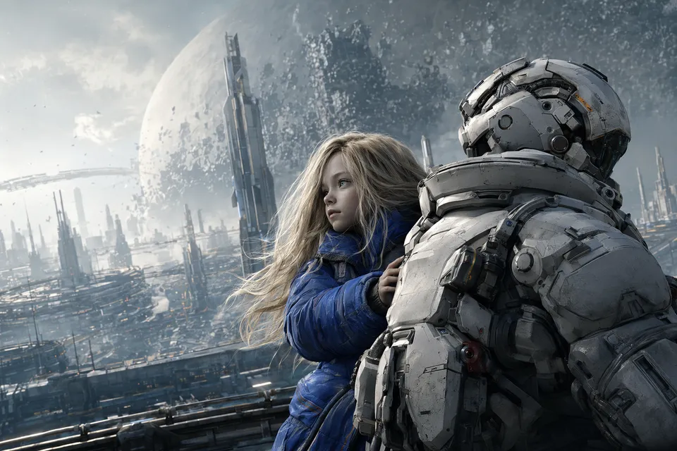 Editorial sci-fi image representing PRAGMATA, Capcom’s new IP sales milestone
