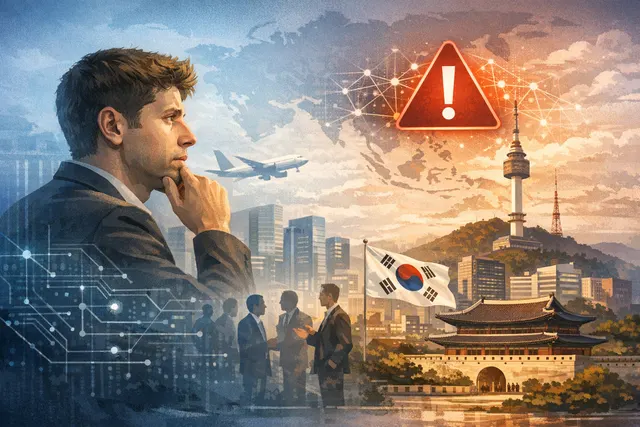What prompted OpenAI CEO Sam Altman to postpone his planned June 14–15, 2026 visit to South Korea for meetings with Samsung Electronics, Nav