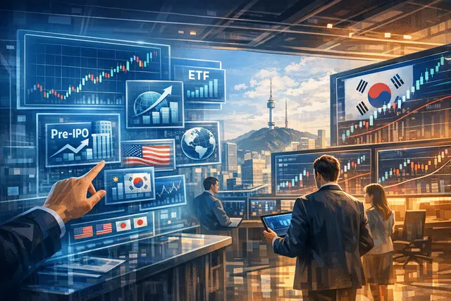 Bybit TradFi Perpetual Contracts dashboard showing over 200 listings including Korean equities, displayed on a trading terminal with key metrics.