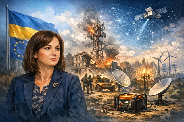 How Ukraine's wartime telecom resilience is shaping European digital defense policy, from decentralized networks to the IRIS² satellite constellation.