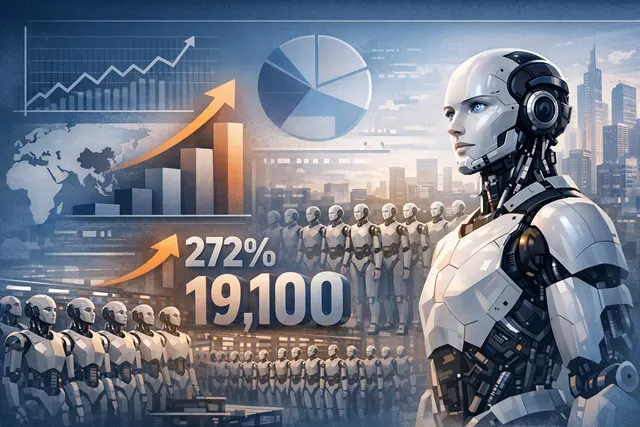 Humanoid robots representing the rapid growth of the global market and China’s leading shipment share in the first half of 2026