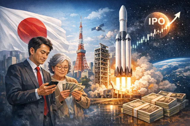 What drove the $6.2 billion Japanese investor demand for SpaceX's record-breaking $75 billion IPO, how many shares did Japanese investors ul