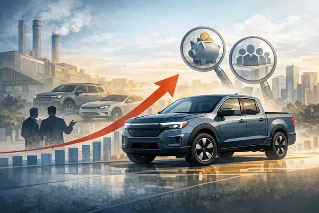 Ford Fathom electric compact pickup truck concept illustration