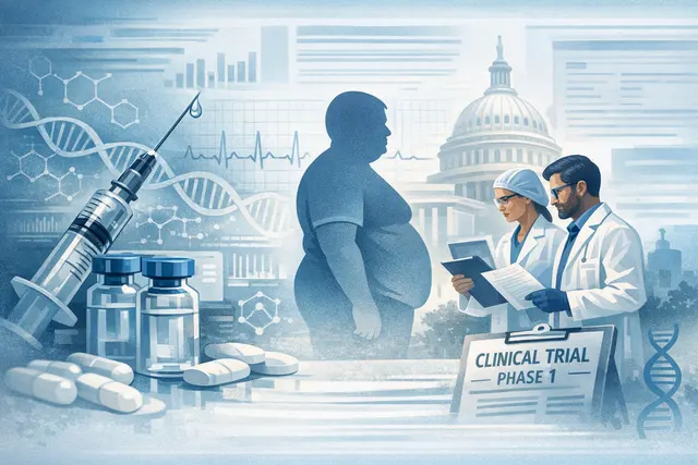 Illustration of Novo Nordisk’s undisclosed NNC0721-8060 obesity drug candidate and its Phase I clinical trial