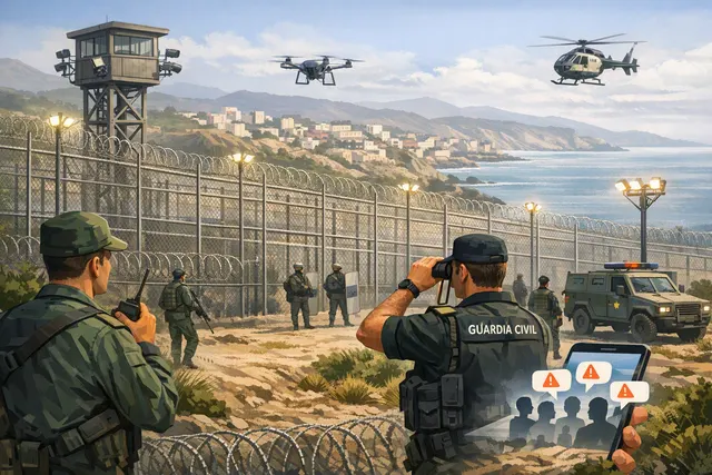 What security measures are Morocco and Spain implementing along the Ceuta and Melilla borders ahead of a planned mass crossing attempt on Au