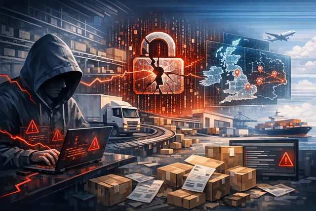Illustration of a cyberattack disrupting CEVA Logistics shipments and exposing Pokémon Center and Steam delivery data