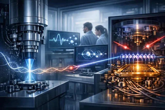 How does the new TU Wien led electron microscope with an integrated trapped ion quantum computer work, why is it intended to overcome the el